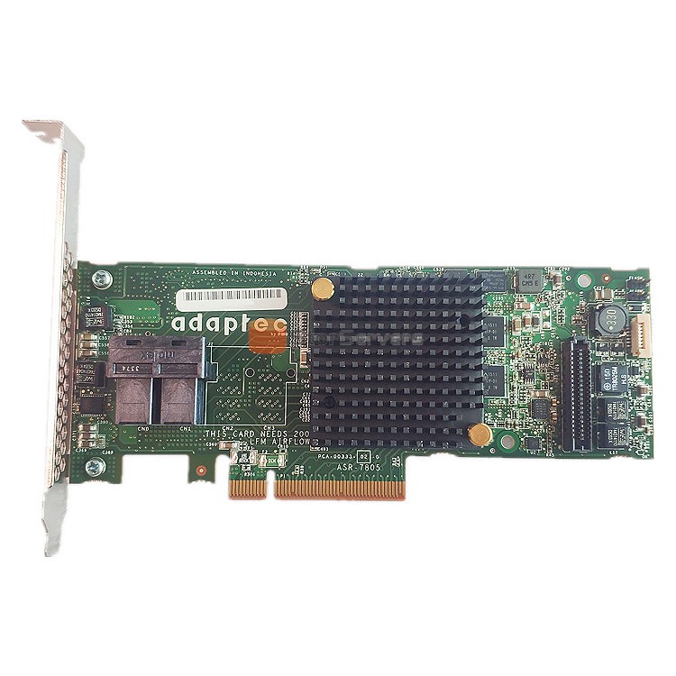 Adaptec RAID 7805 ASR7805 6 Gbit/s SAS/SATA MD2 – Profil bas pour serveurs