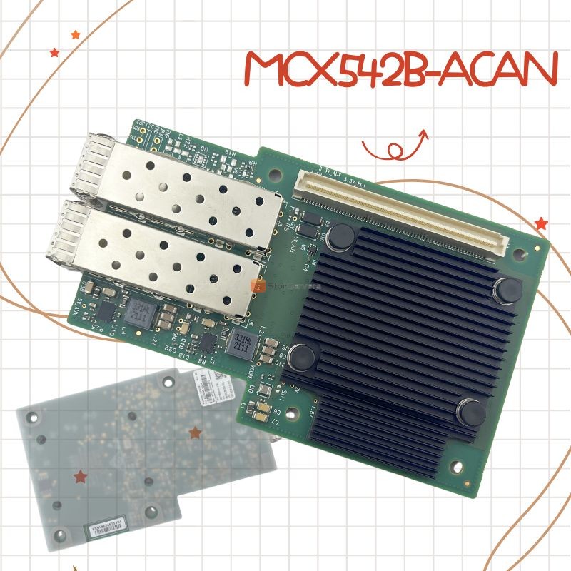 Carte d'interface réseau MCX542B-ACAN pour OCP2.0 25GbE SFP28 PCIe3.0 x8